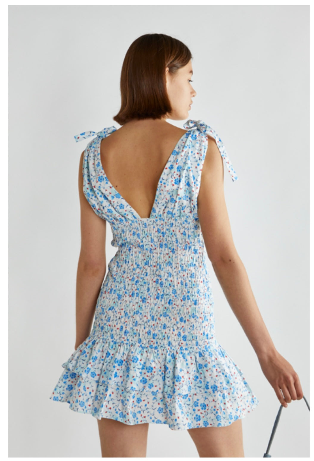 Abito corto punto smock