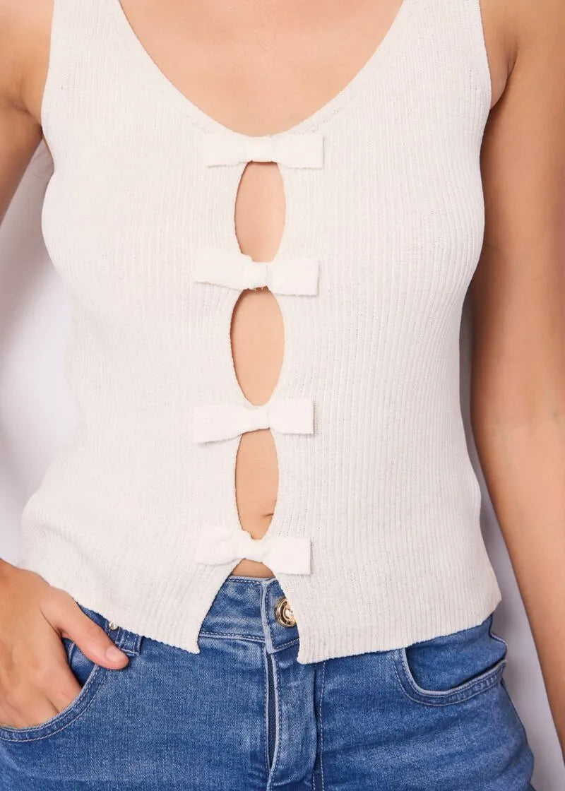 Top in maglia lurex