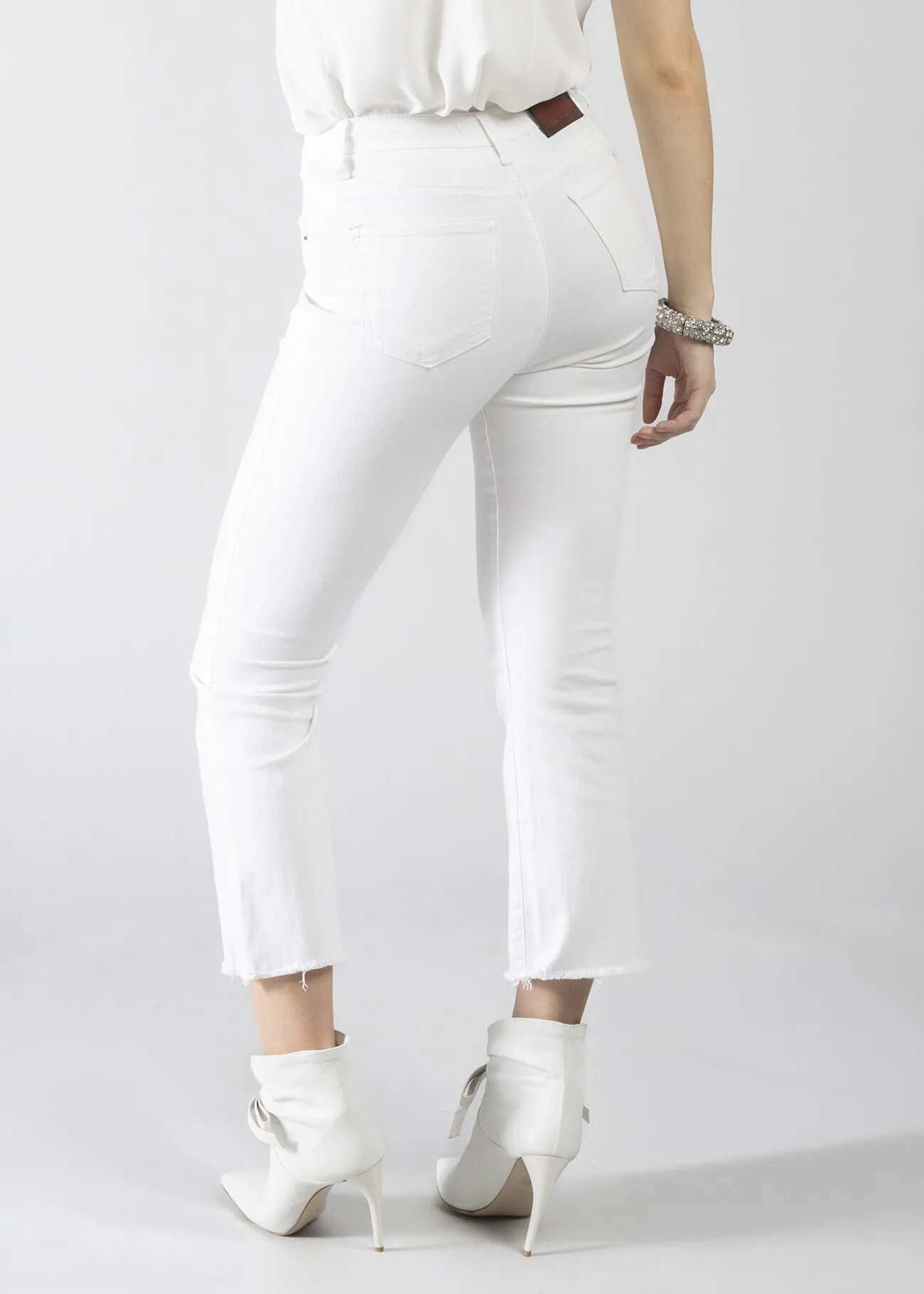 JEANS IN COTONE A ZAMPA