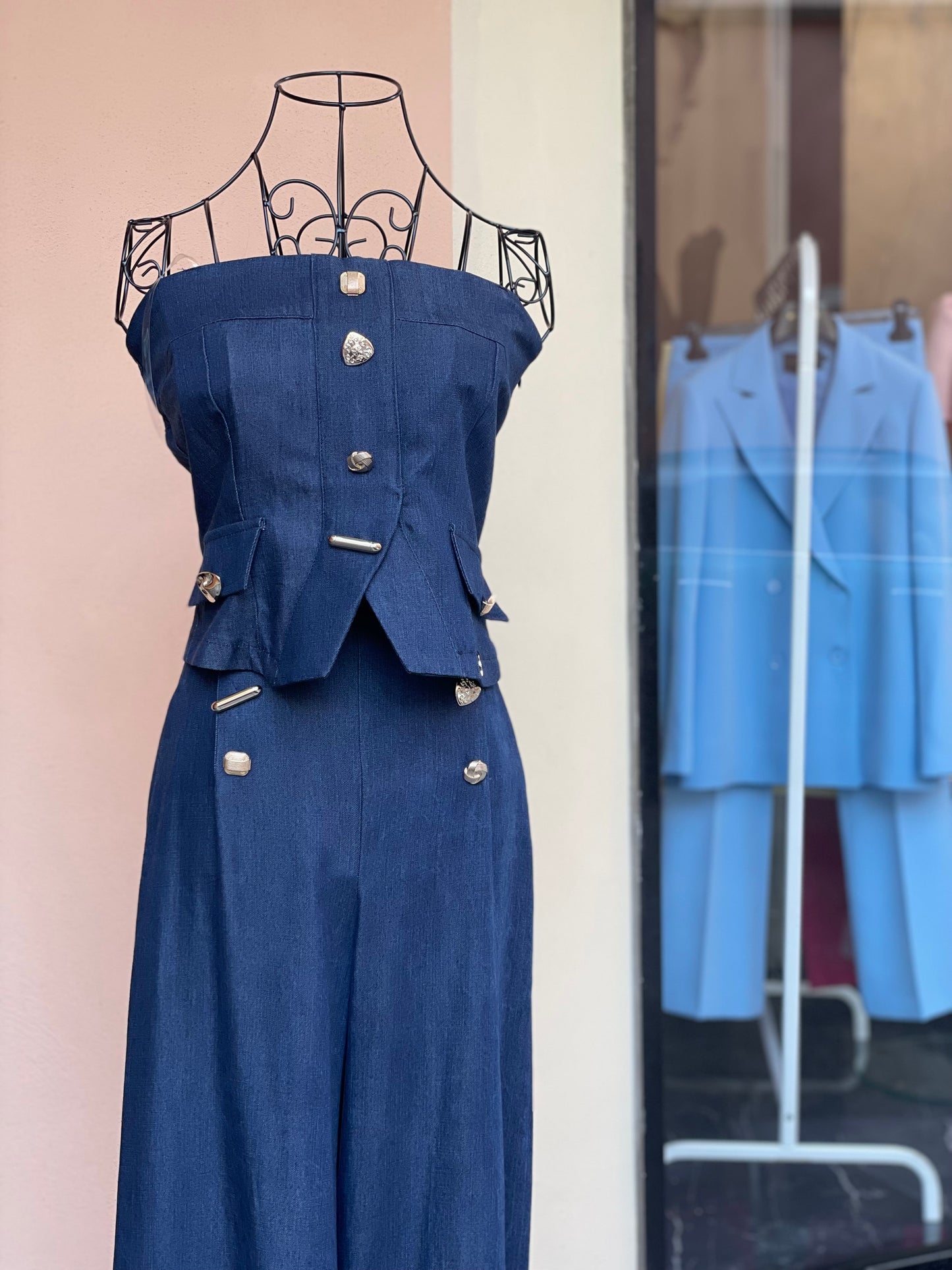 Pantalone Denim Fiorella Queguapa