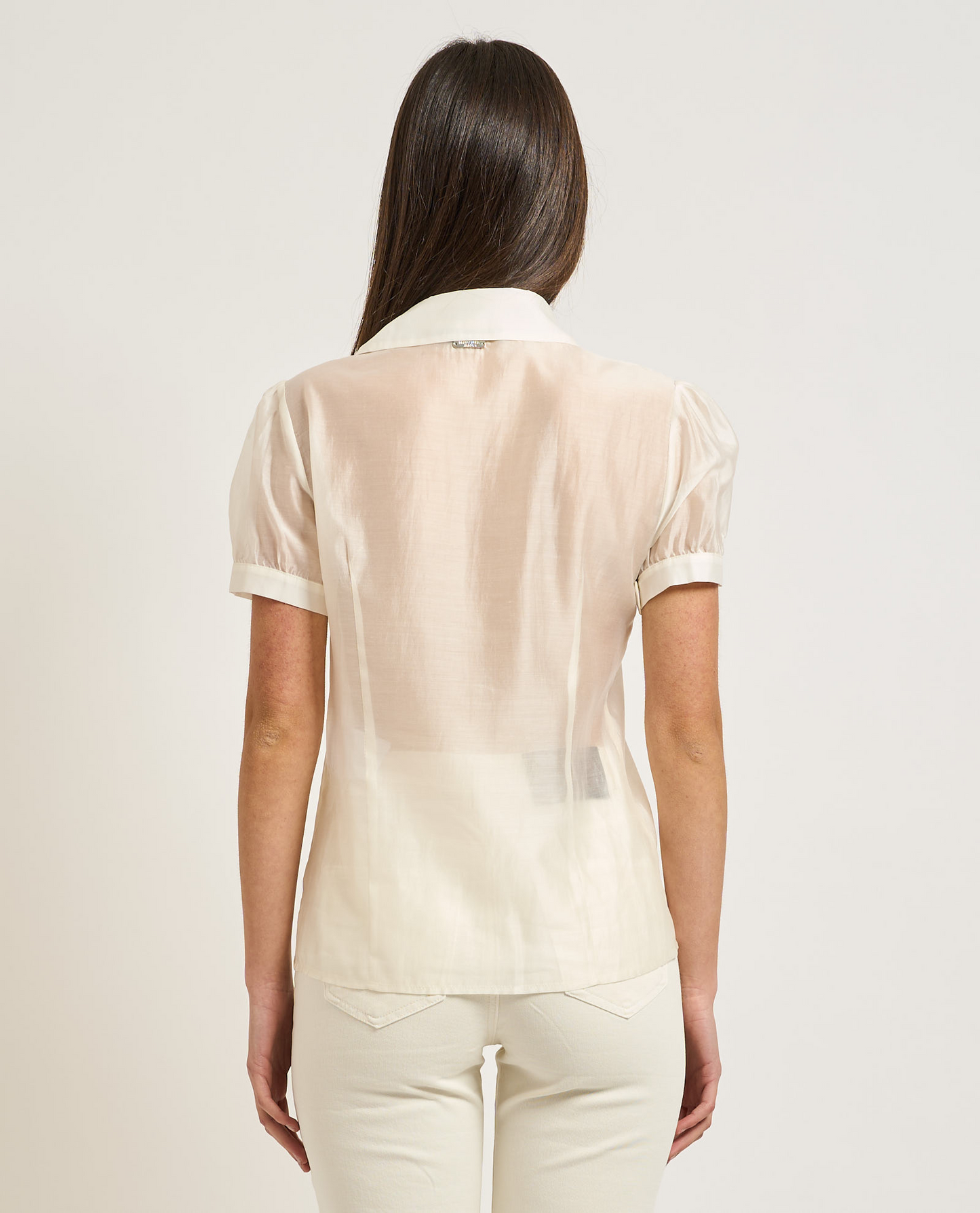 BLUSA IYOCELL MANICA CORTA BIANCA