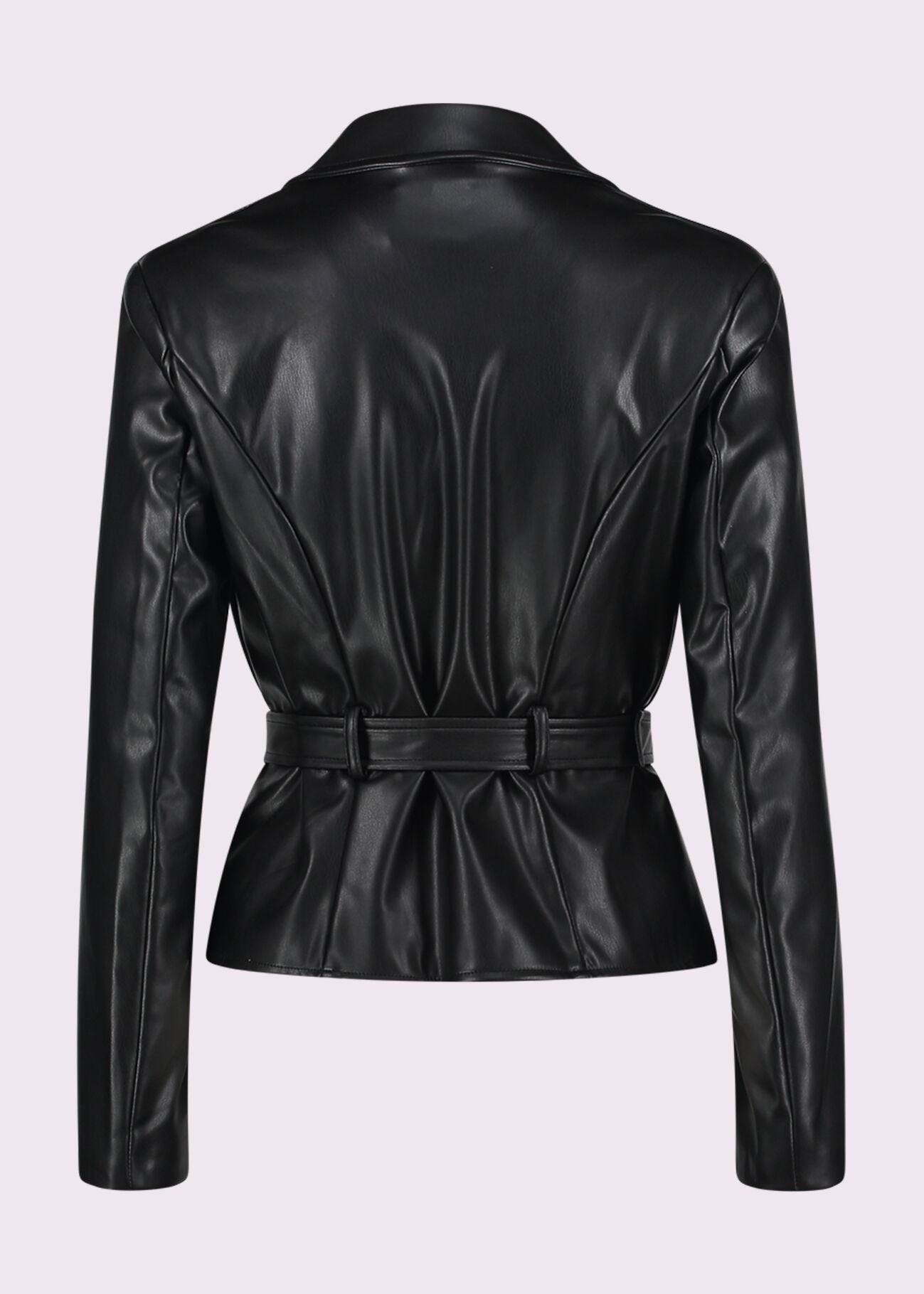 Giacca nera in similpelle