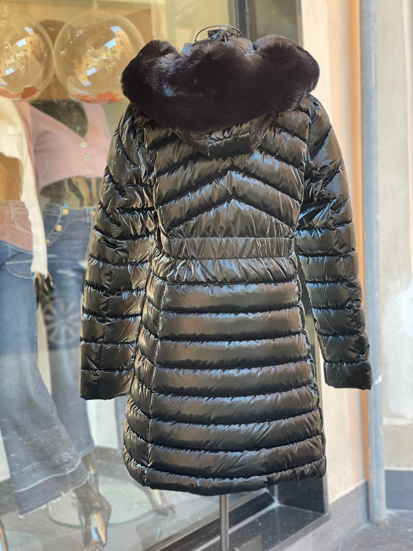 Piumino Nero trapuntato