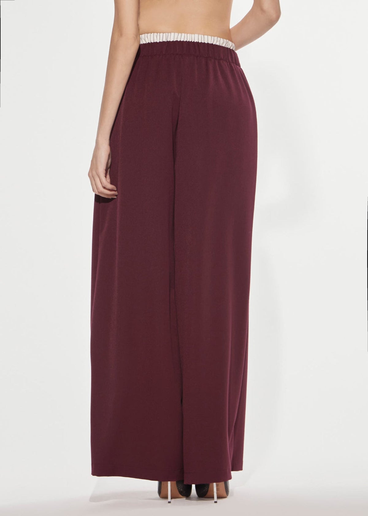 PANTALONI LUNGHI COLORE ROSSO VINO