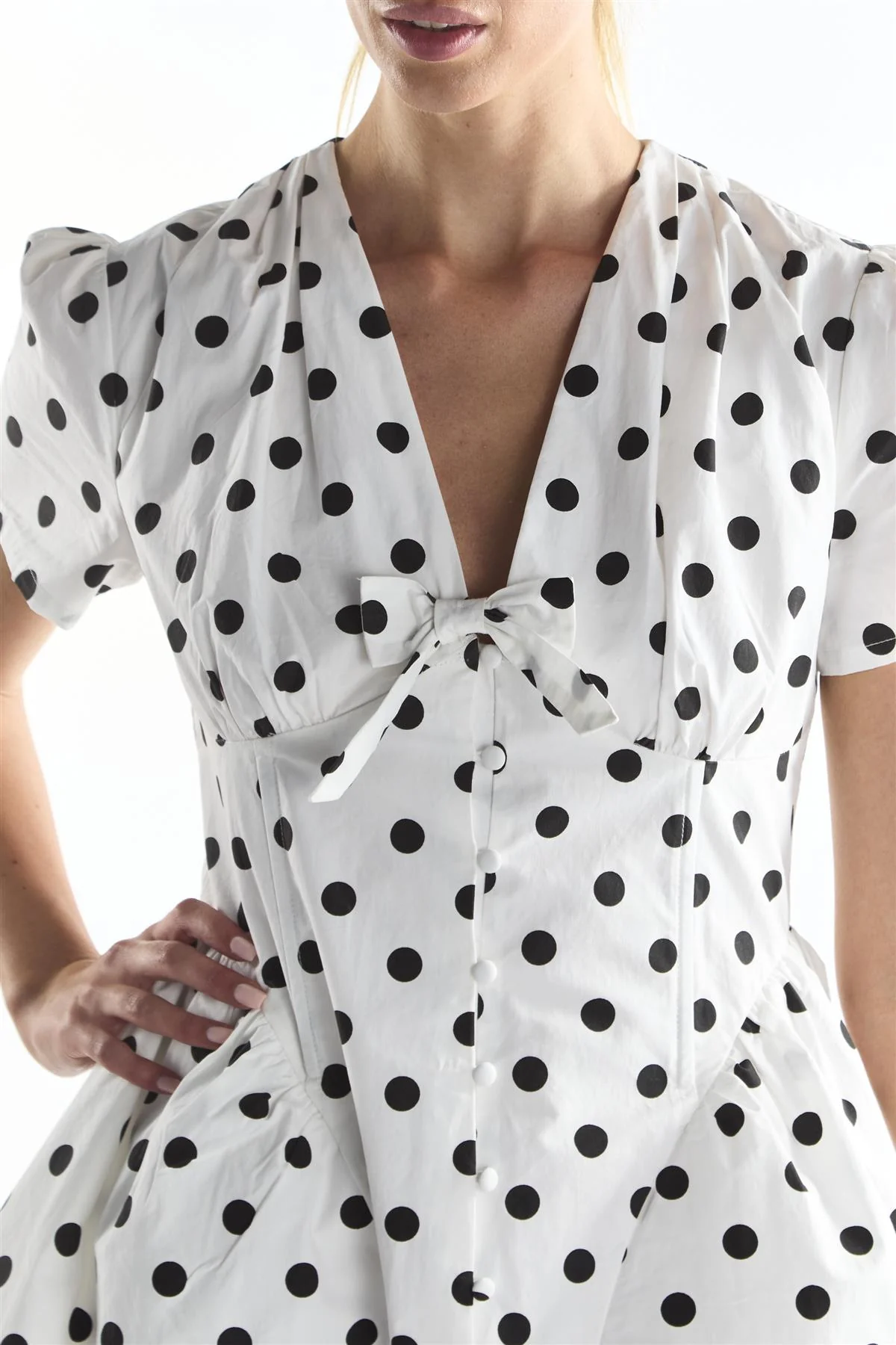 Abito Con Corsetto A Pois - Glamorous