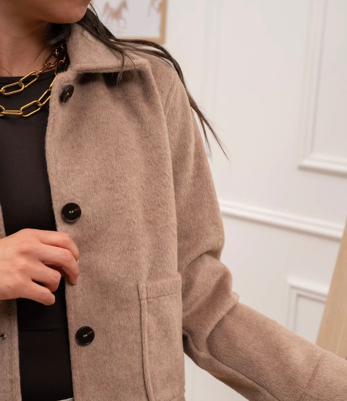 Giacca beige con bottoni - Glamorous