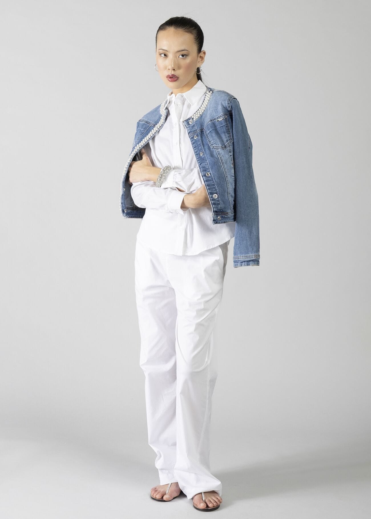 GIACCA JEANS PERLE LIGHT BLUE
