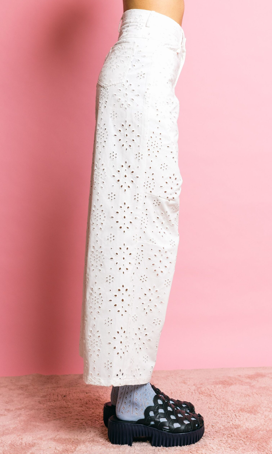 Pantalone KA7515 White – GLAMOROUS