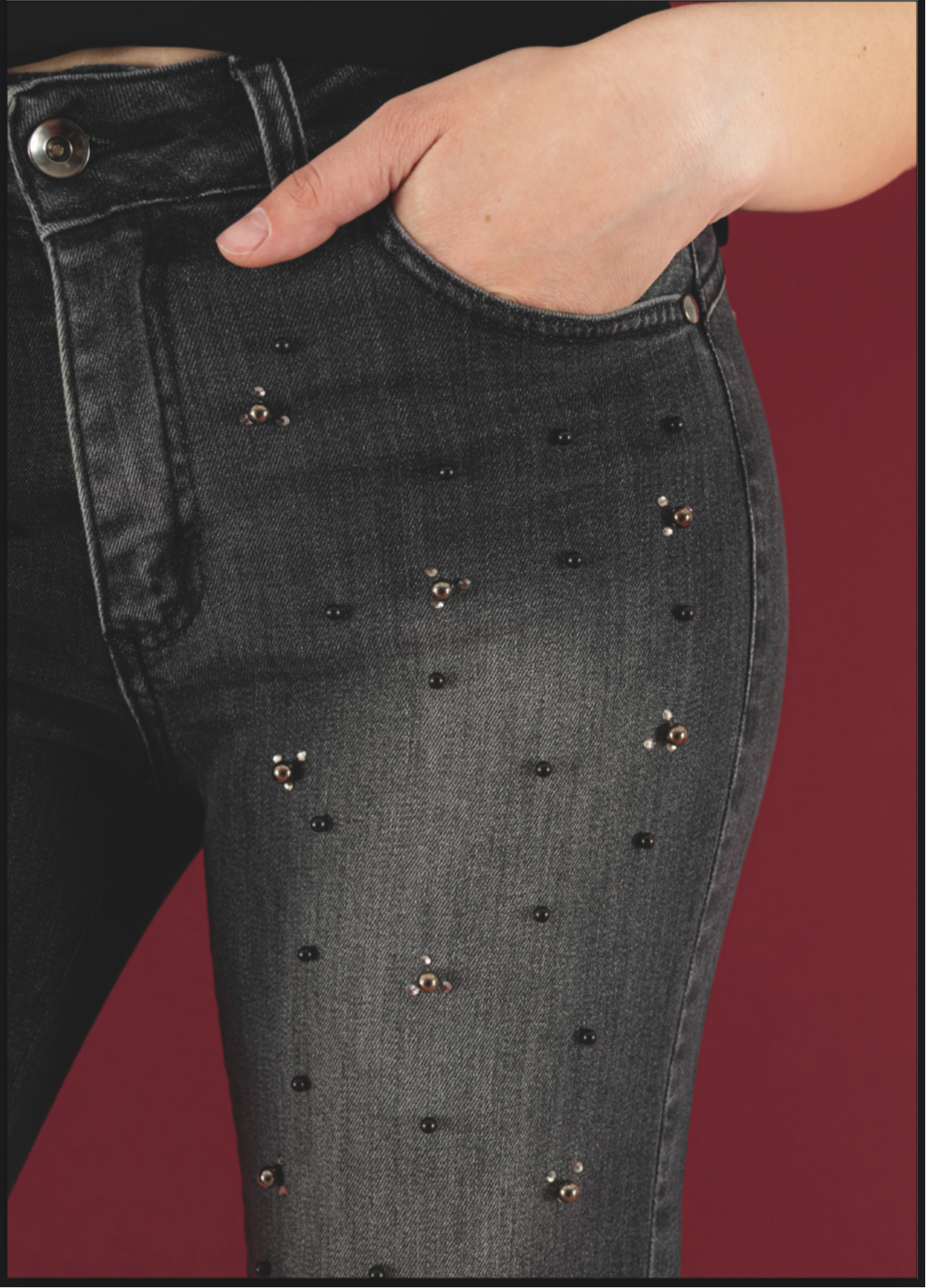 Pantalone denim Alba - Queguapa