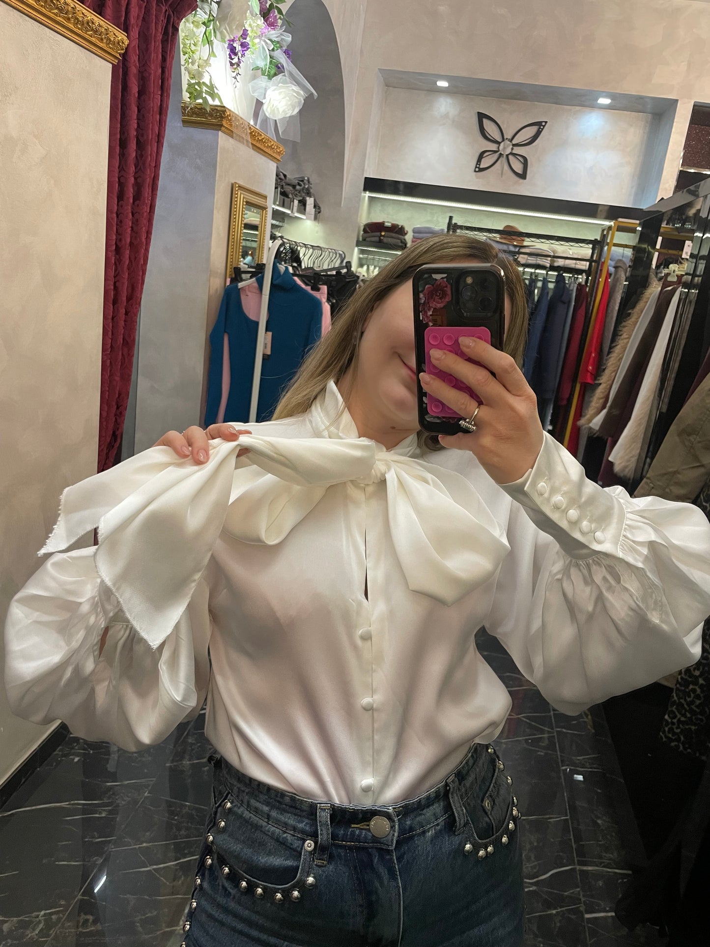 Camicia con fiocco - Glamorous