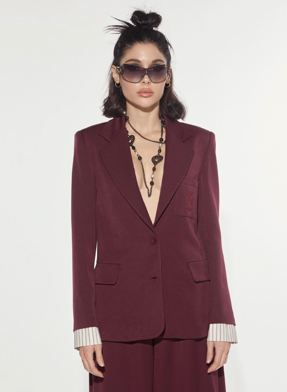 BLAZER MONOPETTO VINO ROSSO