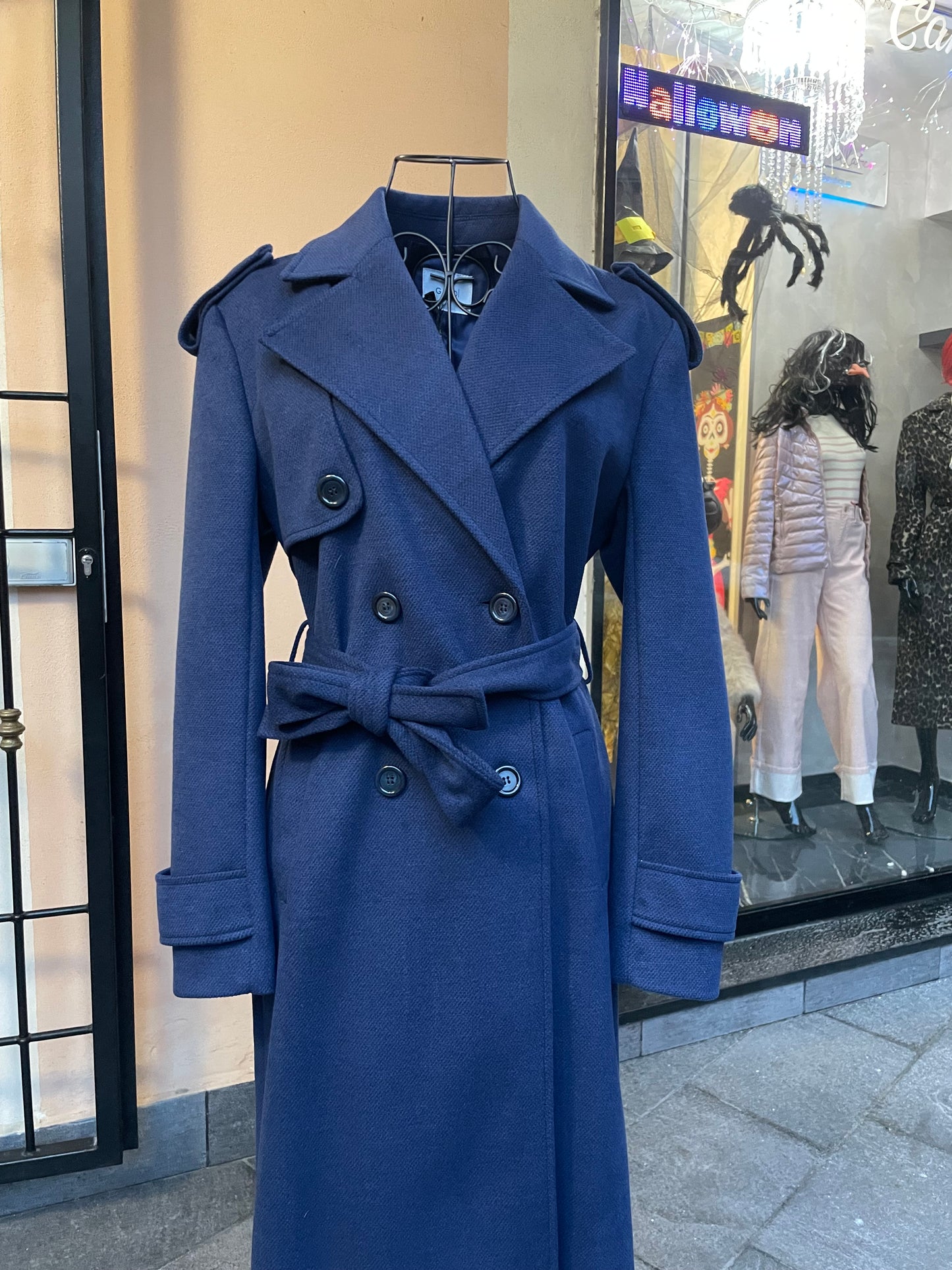 Cappotto doppiopetto Blu