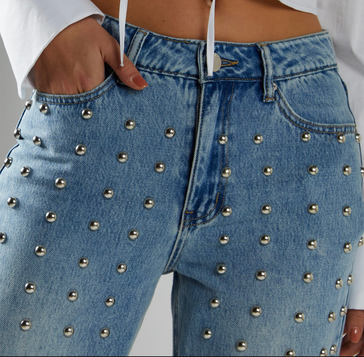 Jeans con borchie - Glamorous