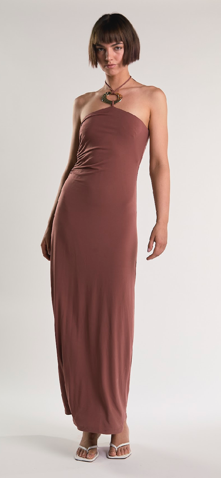 Abito lungo Brown - Glamorous