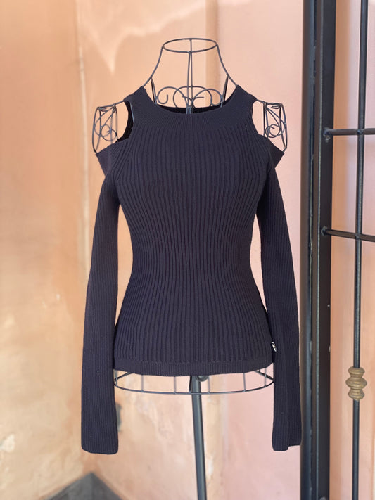 Maglione in filato a costine