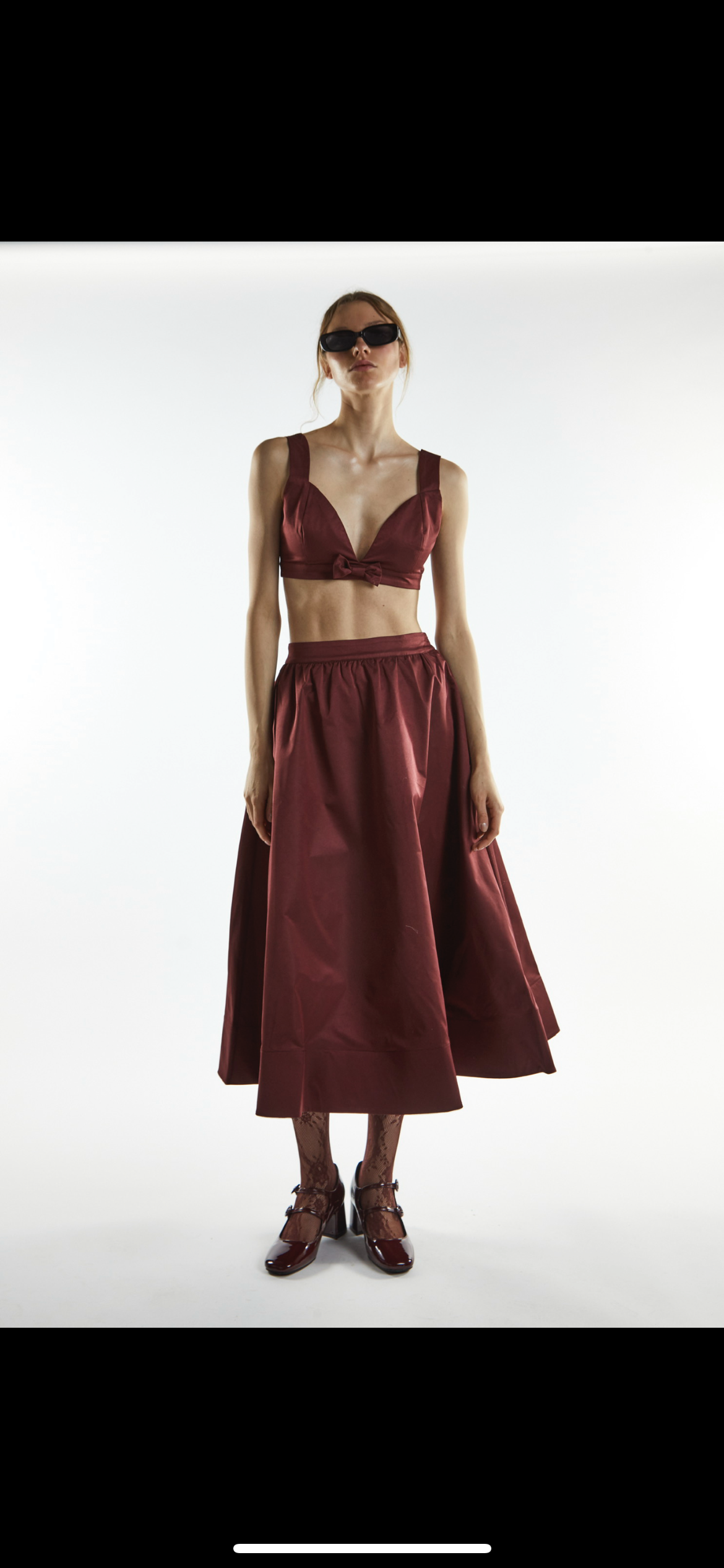 Gonna Midi bordeaux- Glamorous