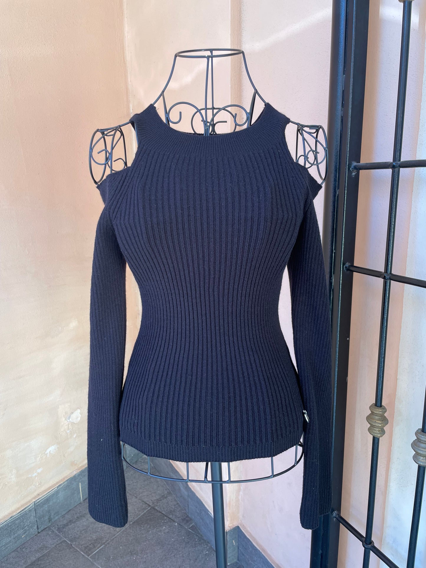 Maglione in filato a costine