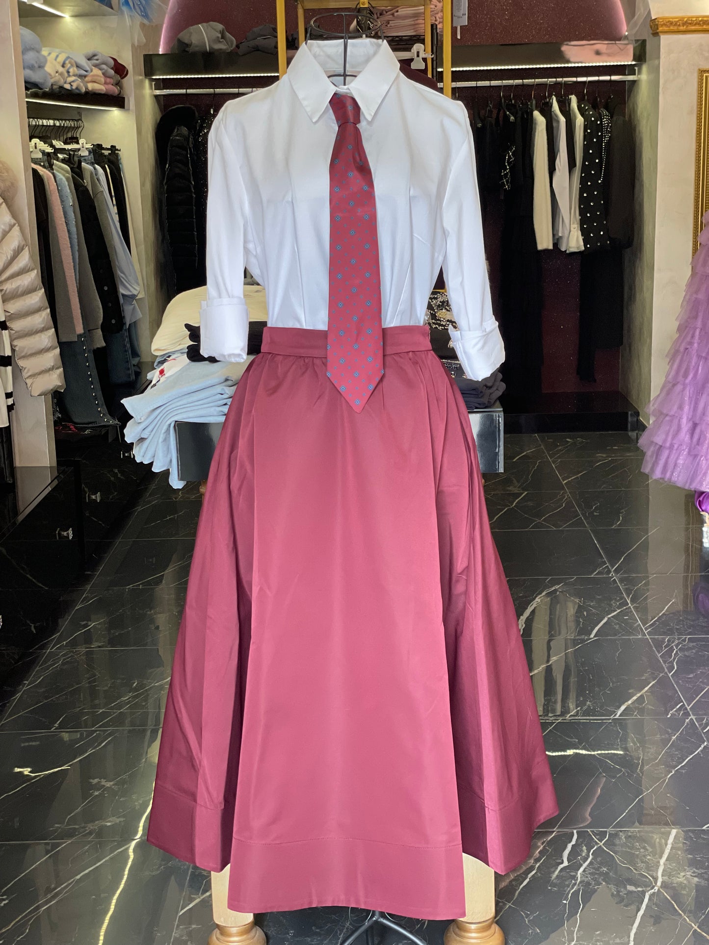 Gonna Midi bordeaux- Glamorous