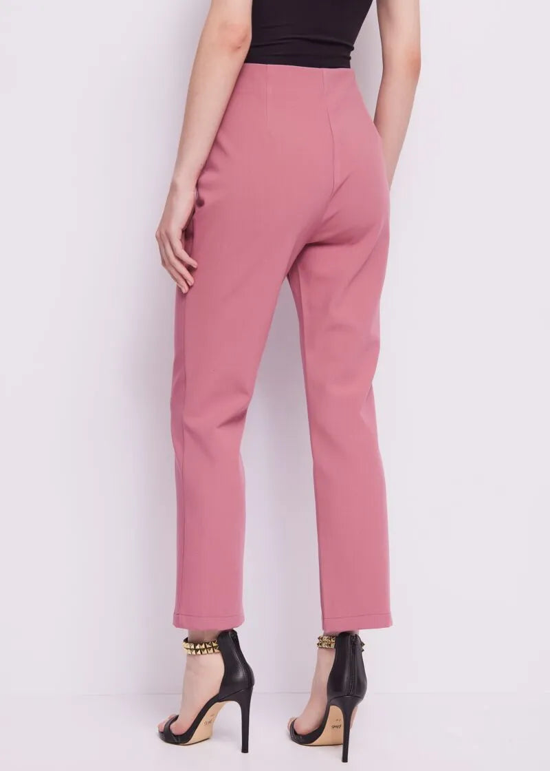 Pantaloni rosa con cintura