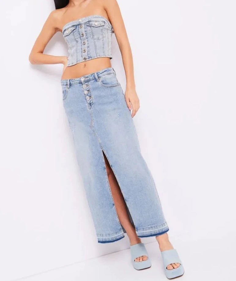 Gonna in denim stretch