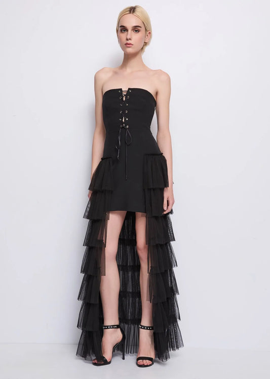 Abito con gonna in tulle