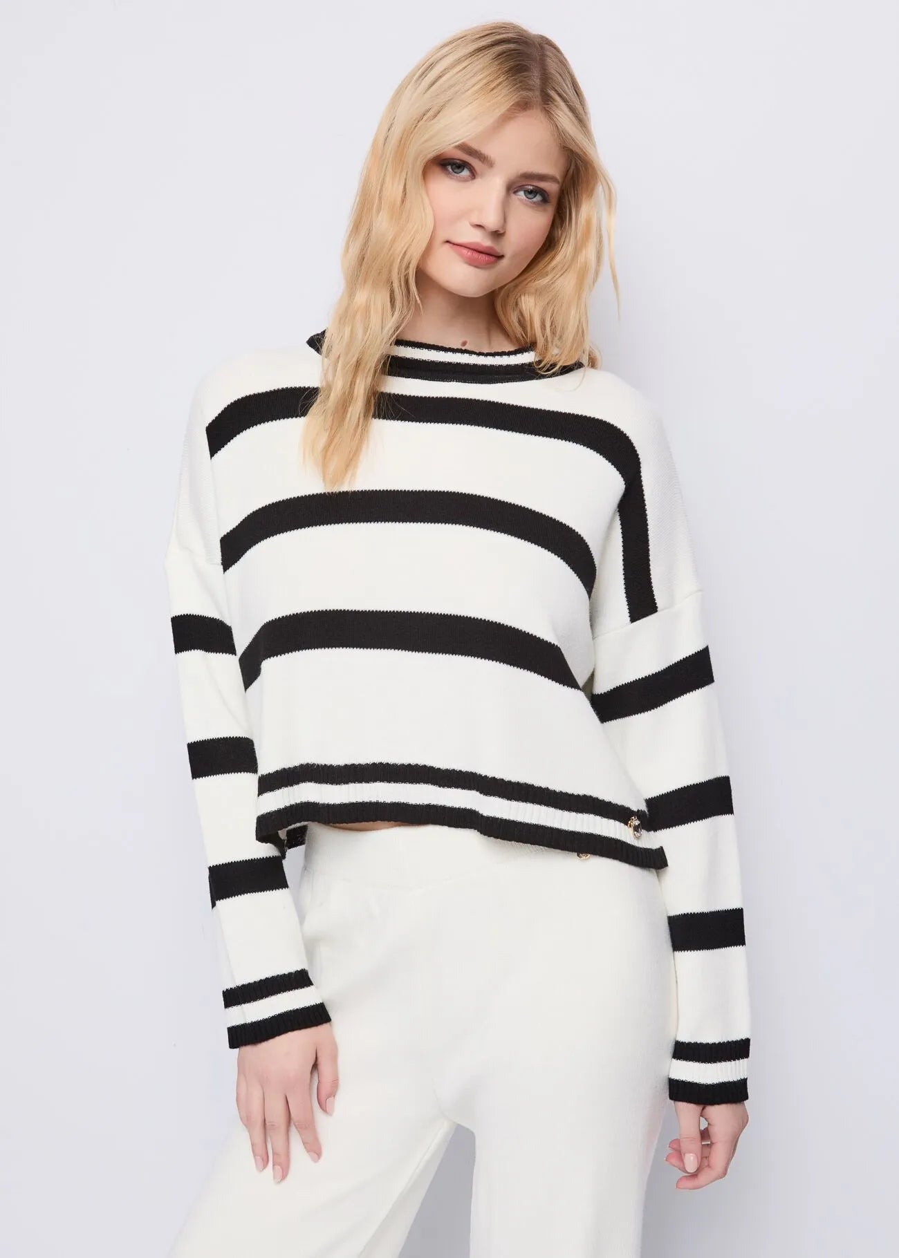 Maglione in filato a righe