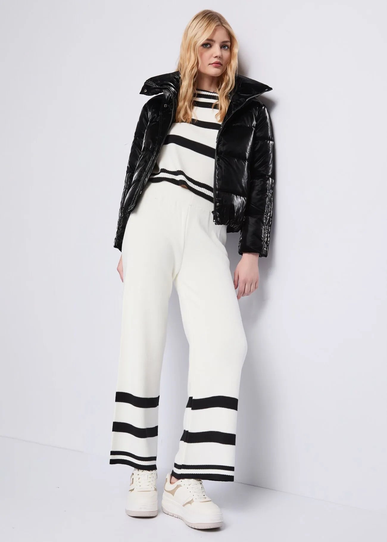 Maglione in filato a righe