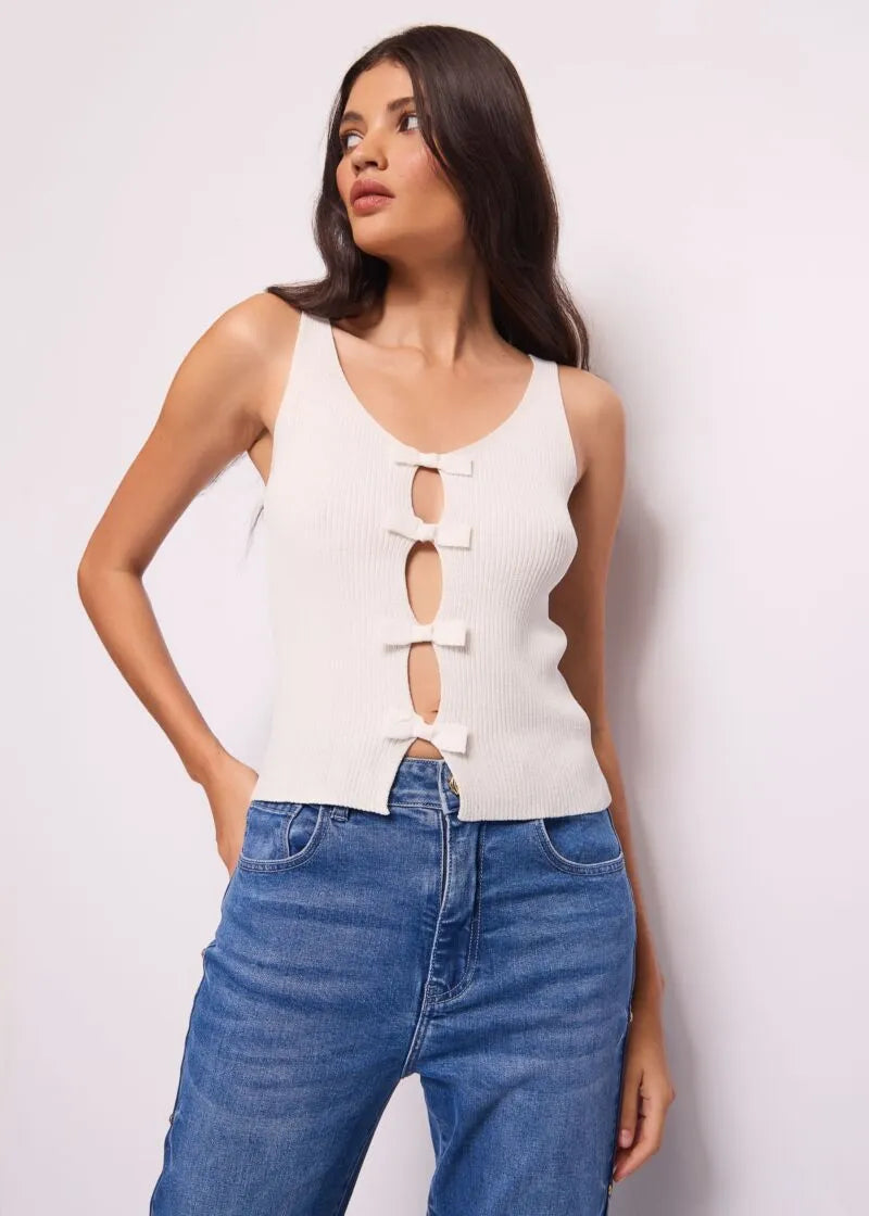 Top in maglia lurex