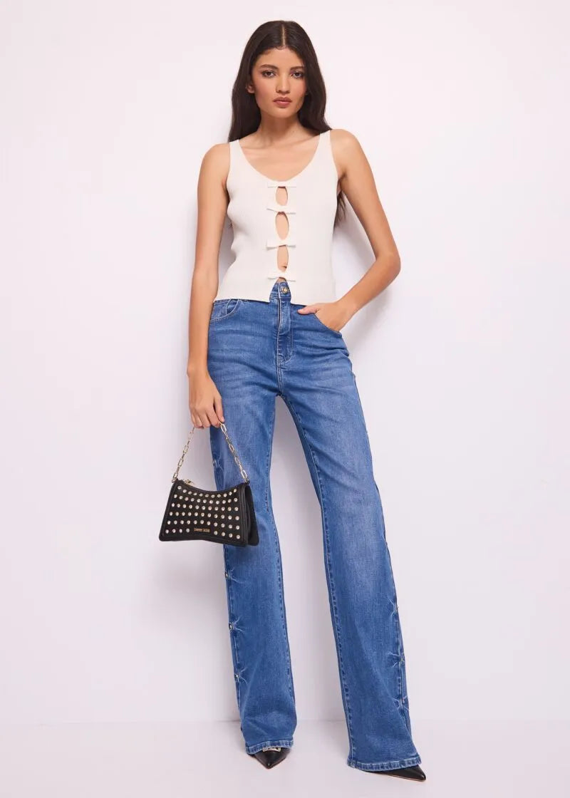 Top in maglia lurex