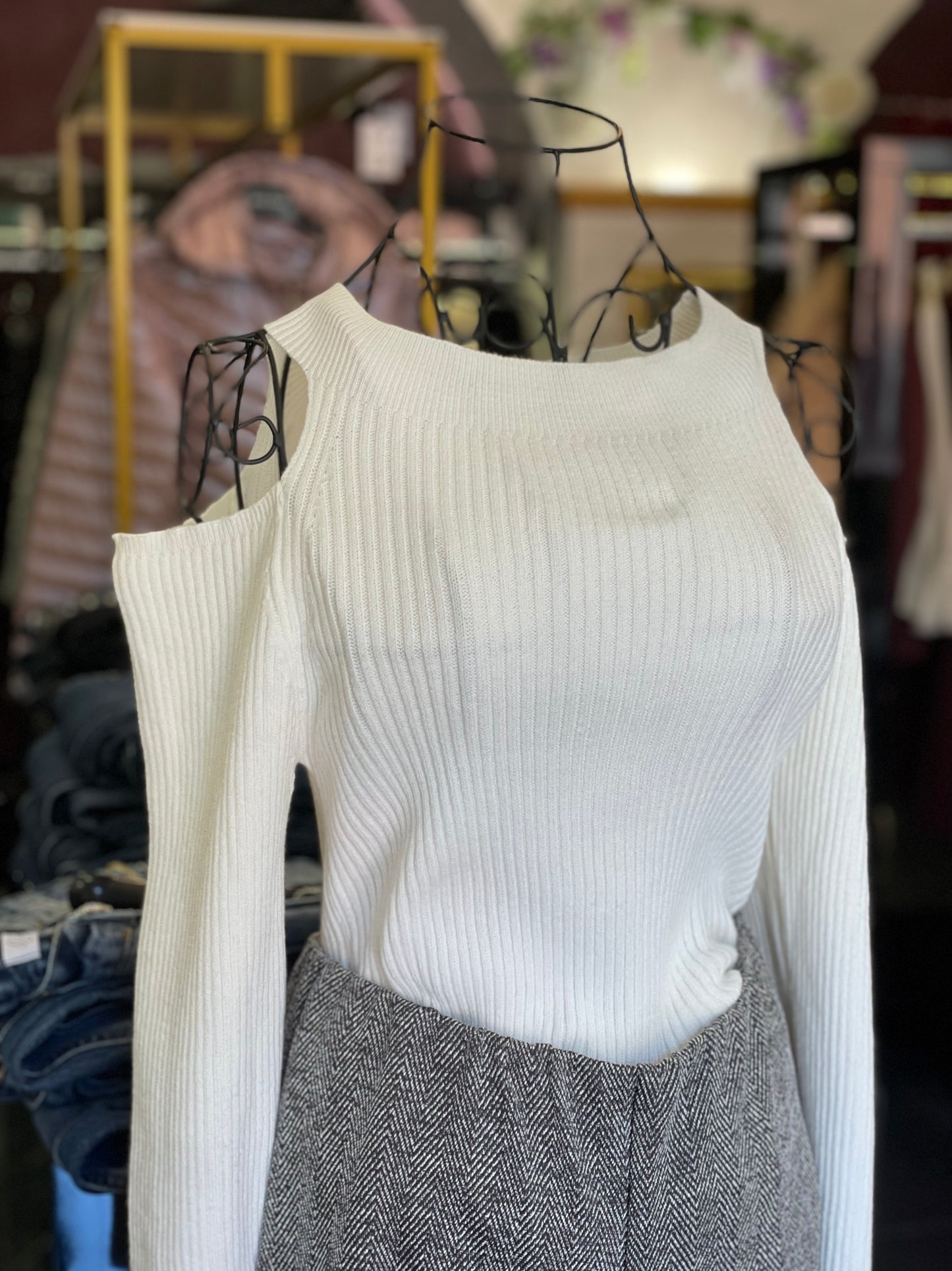 Maglione in filato a costine