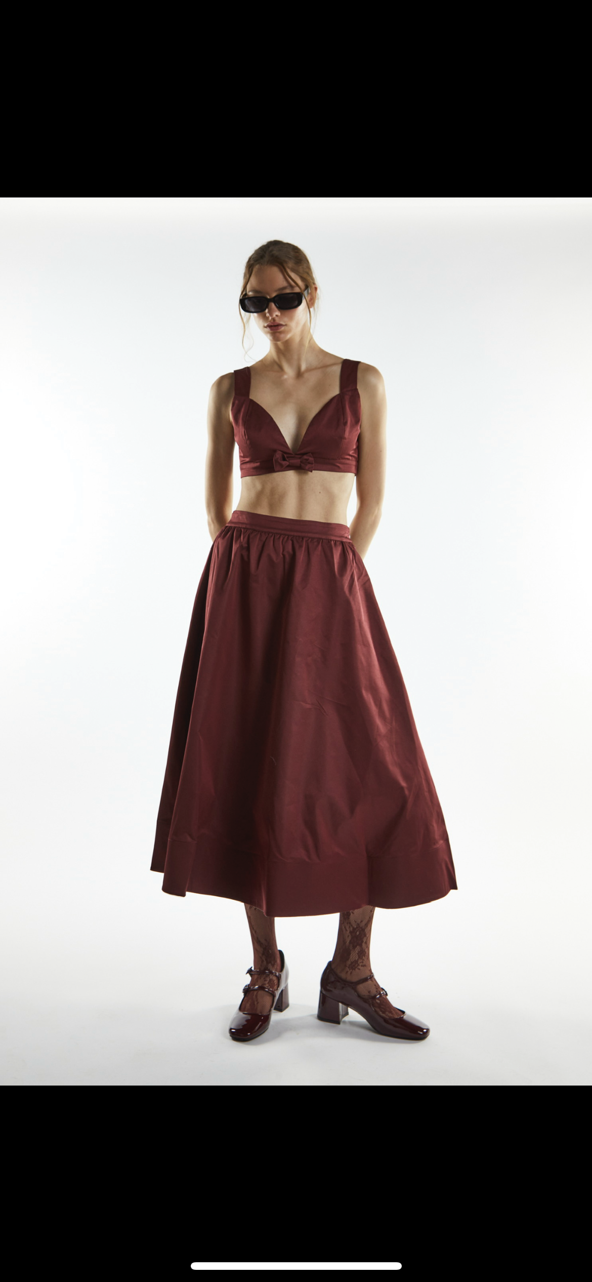 Gonna Midi bordeaux- Glamorous