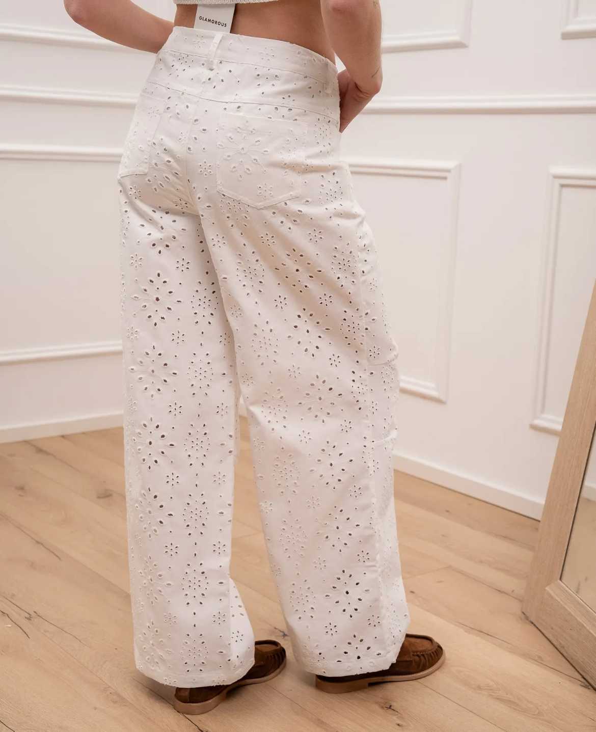 Pantalone KA7515 White – GLAMOROUS