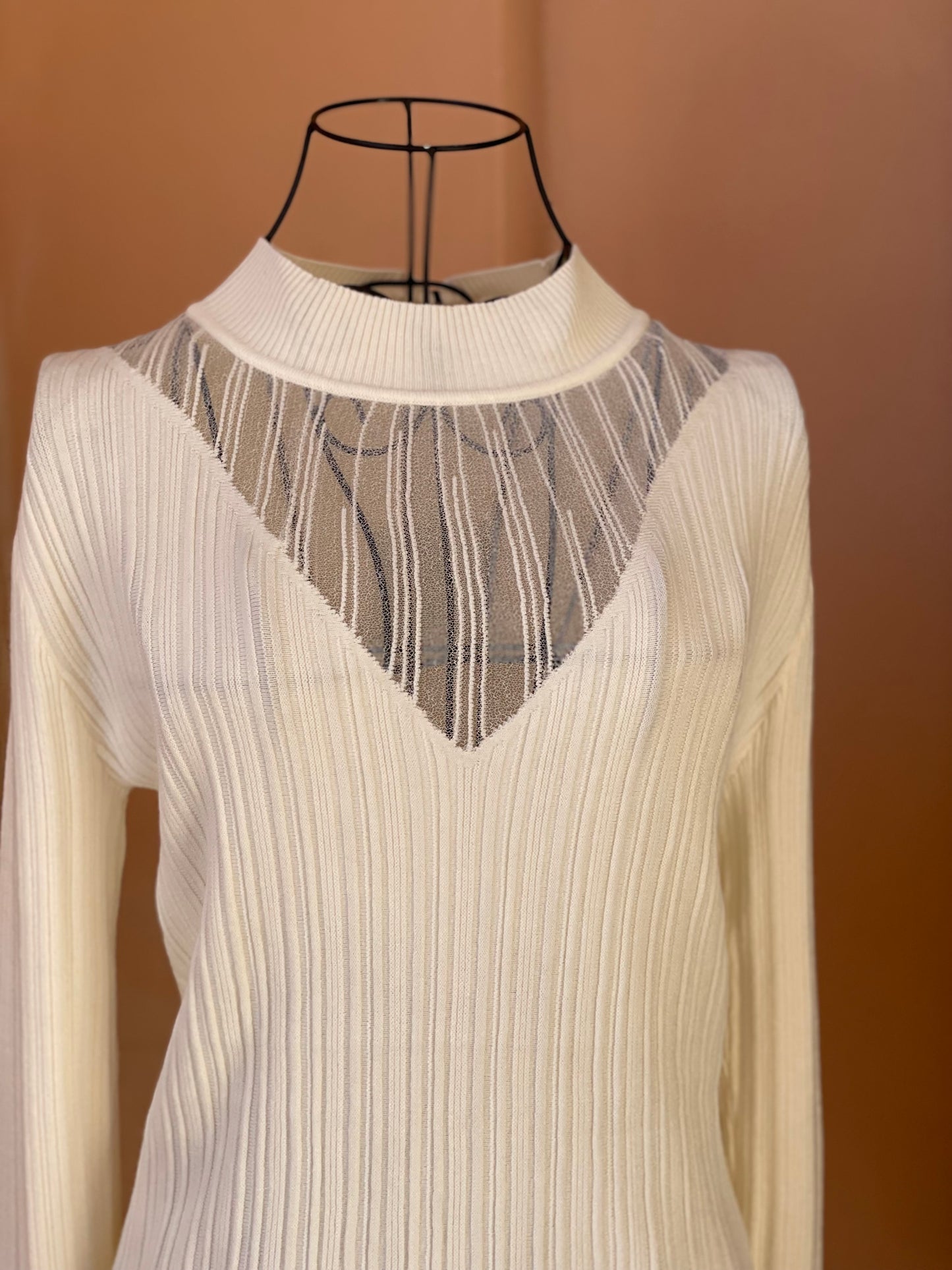 Maglia in filato a costine