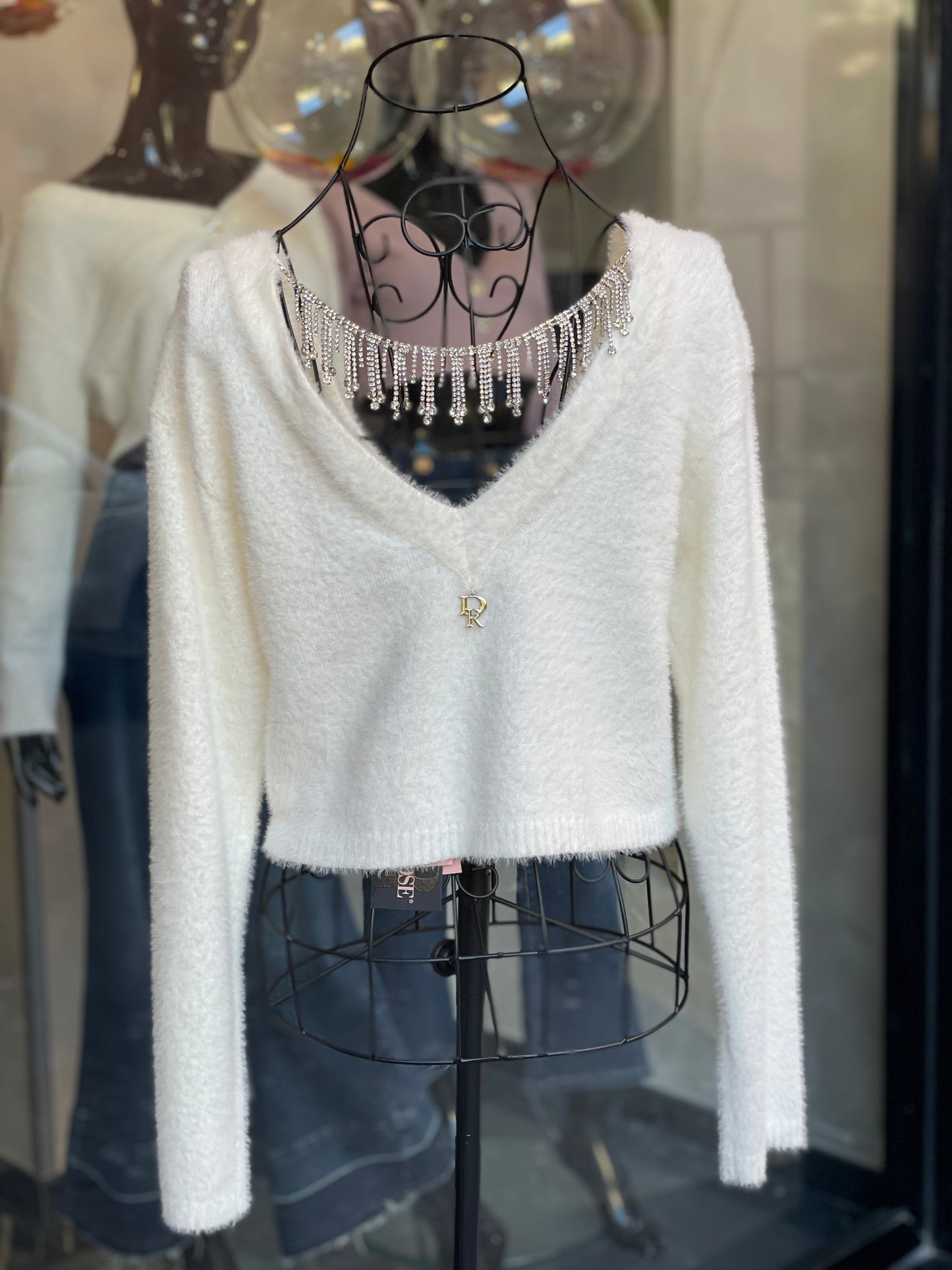 Cardigan Bianco in maglia