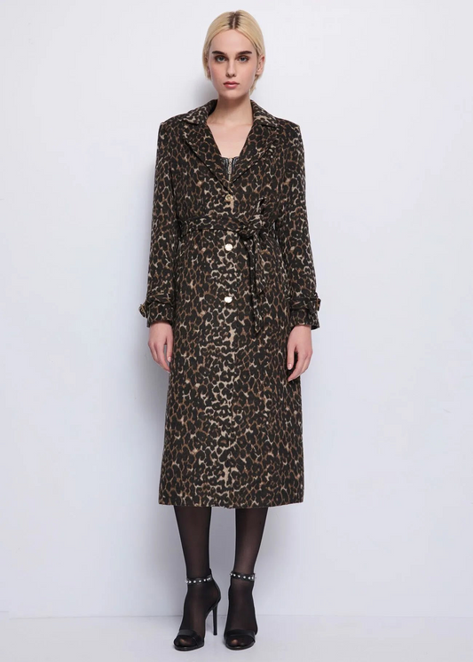 Cappotto monopetto maculato