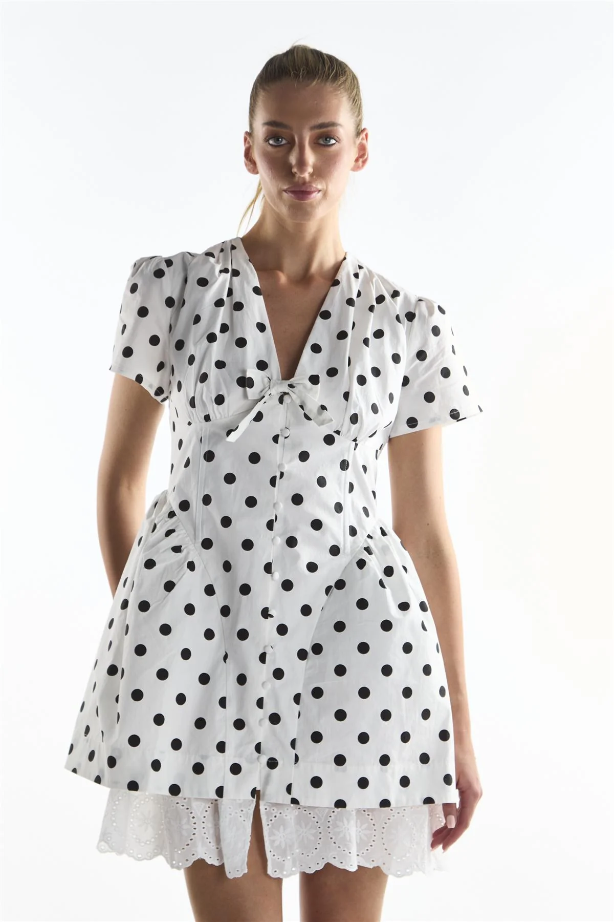 Abito Con Corsetto A Pois - Glamorous