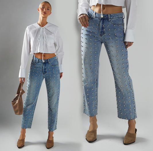 Jeans con borchie - Glamorous