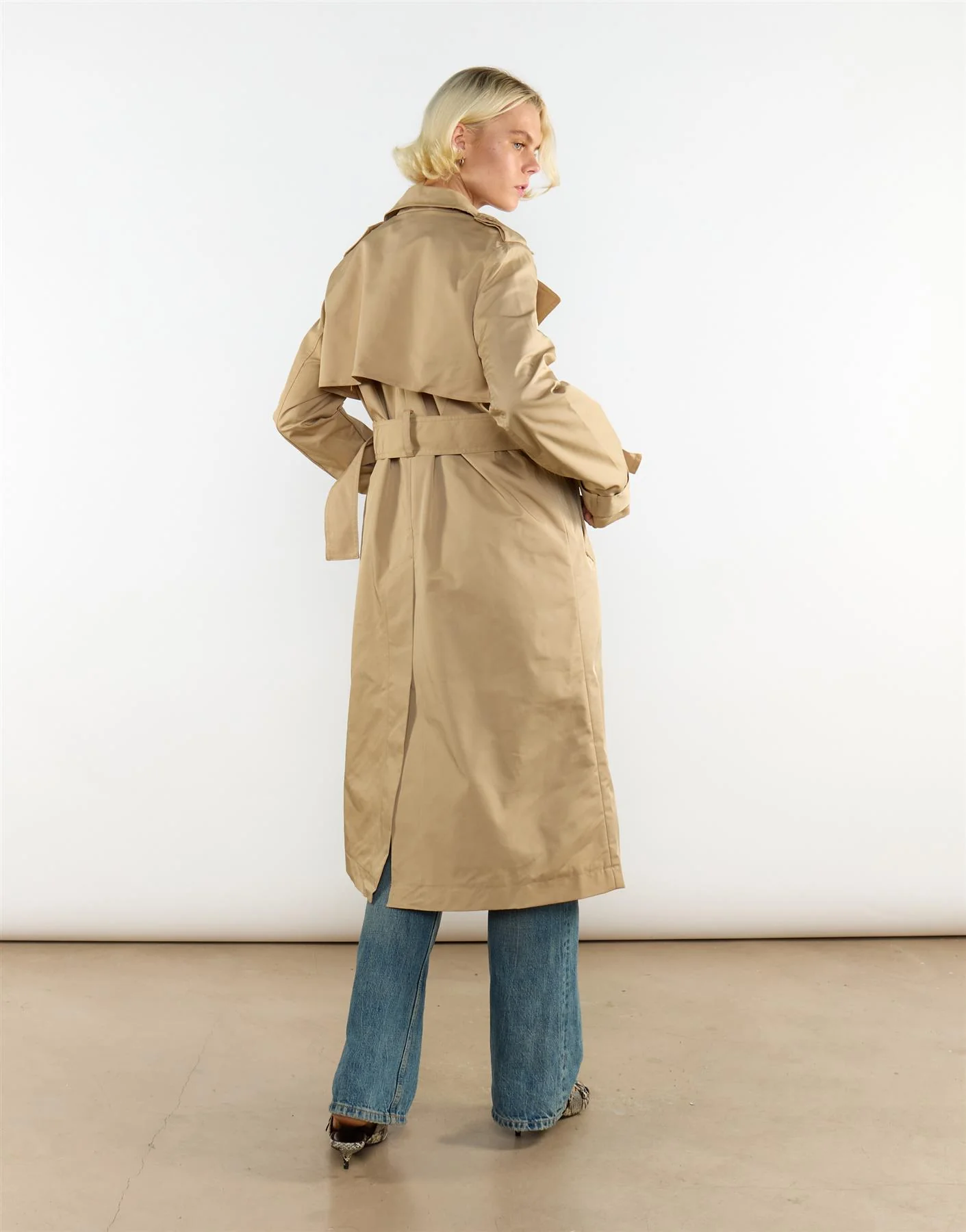Trench Cammello Con Cintura - Glamorous
