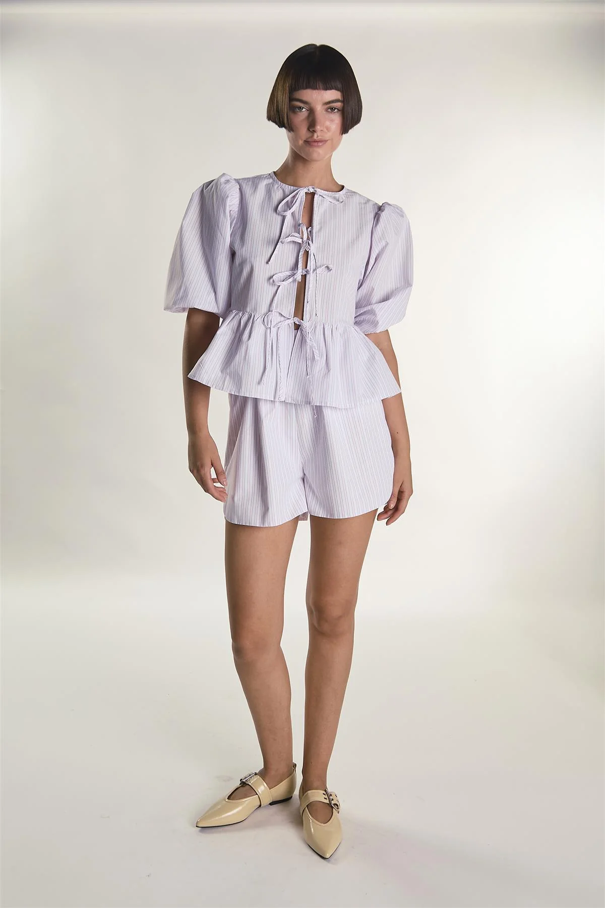 Bermuda Righe Rosa - Glamorous