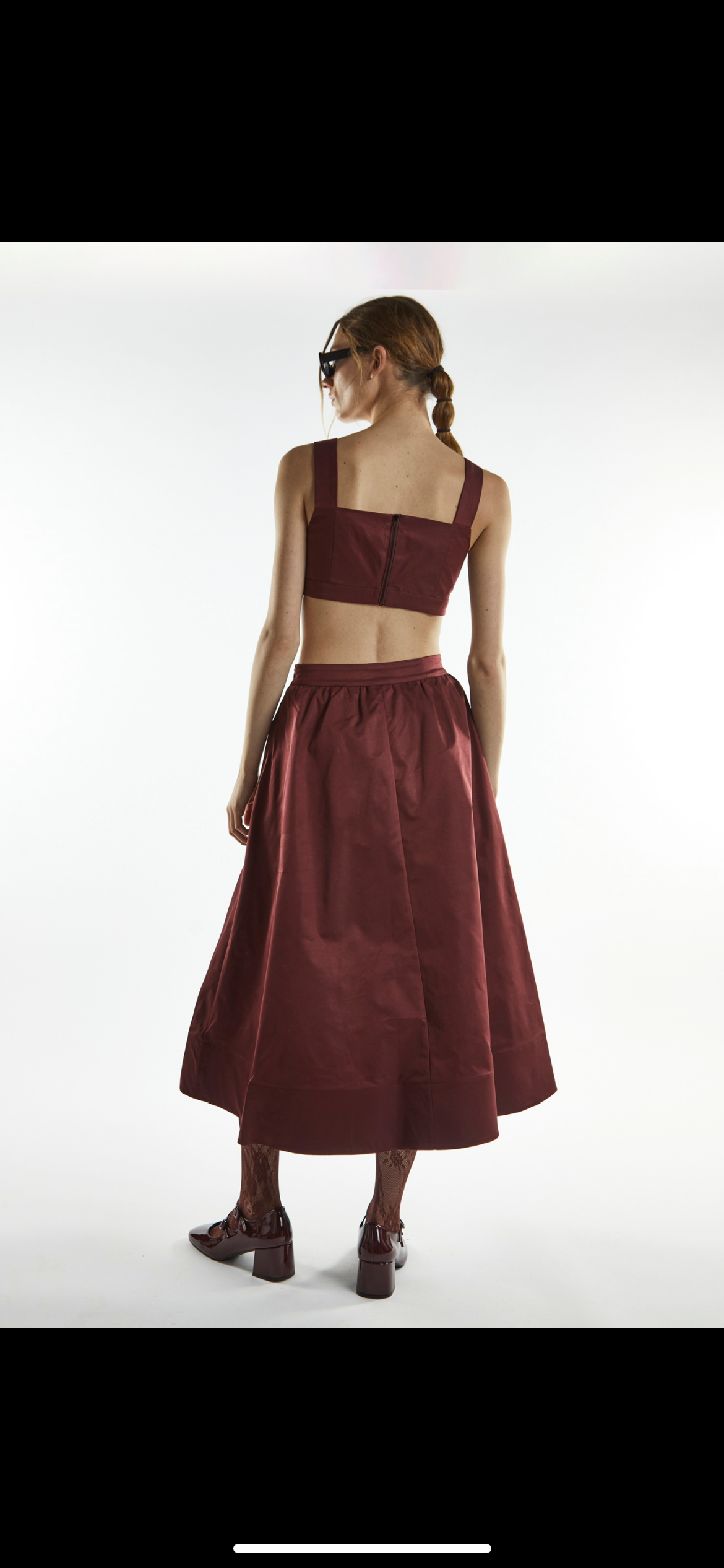 Gonna Midi bordeaux- Glamorous