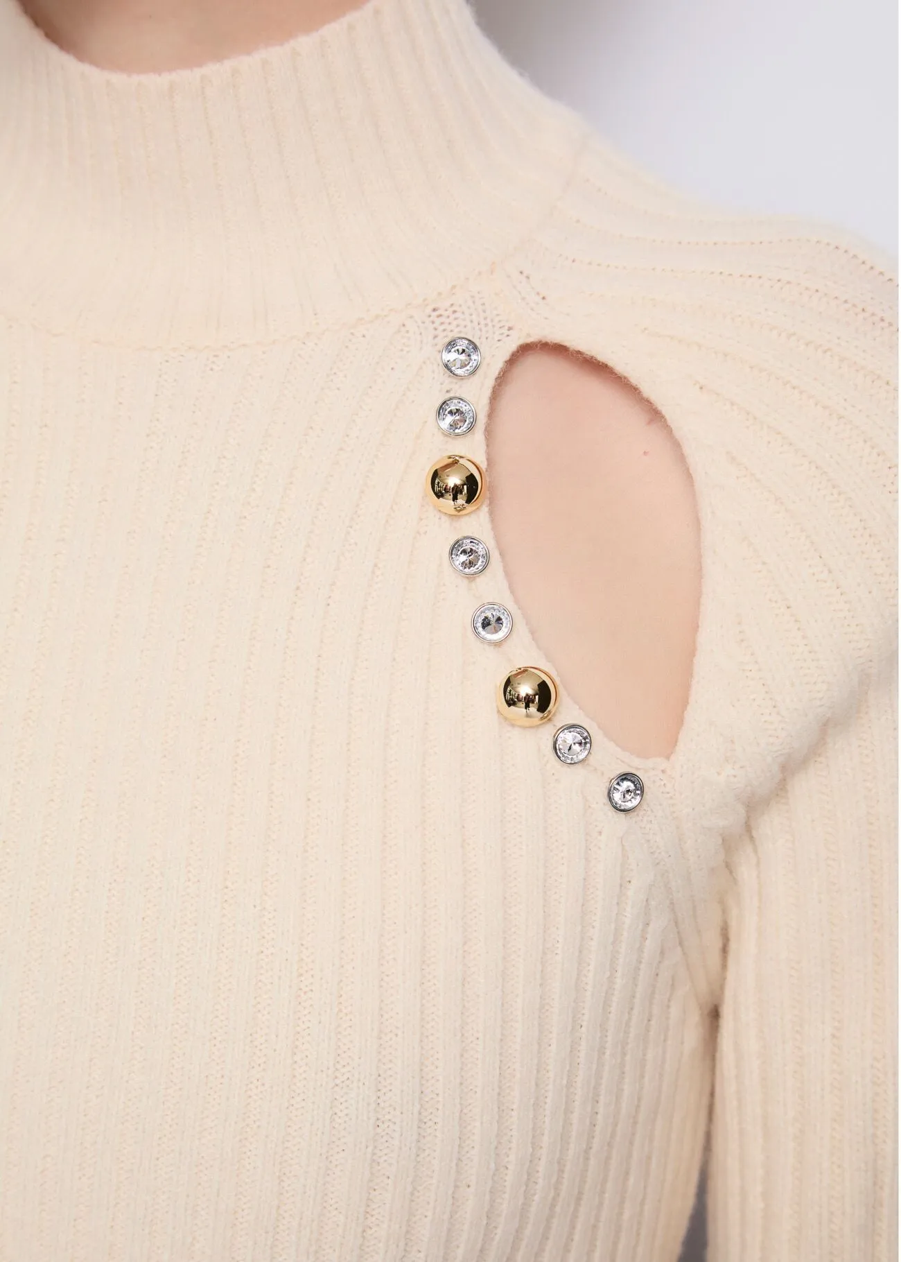 Maglione in lana a coste