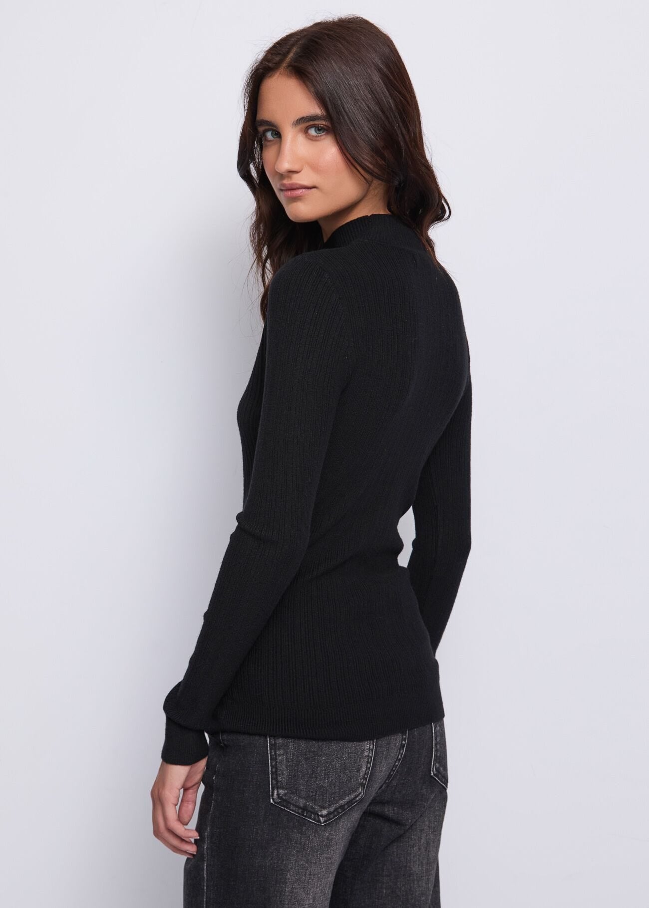 Maglia in filato a costine