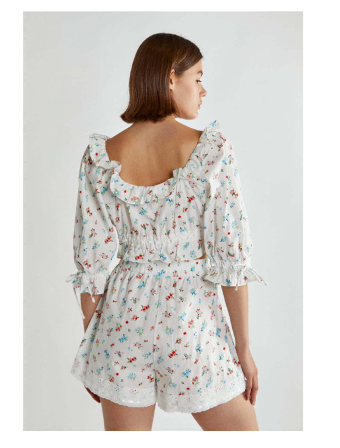 Blusa crop Floreale