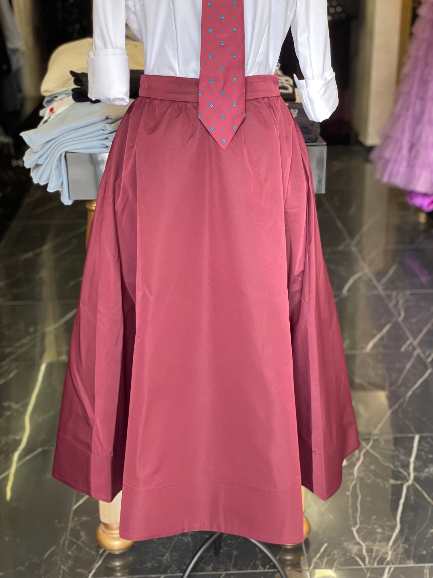 Gonna Midi bordeaux- Glamorous