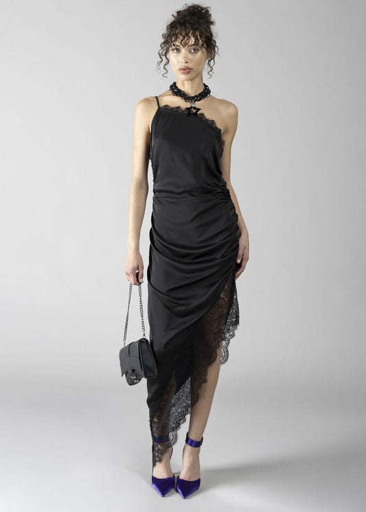 ABITO MIDI MONOSPALLA ASIMMETRICO