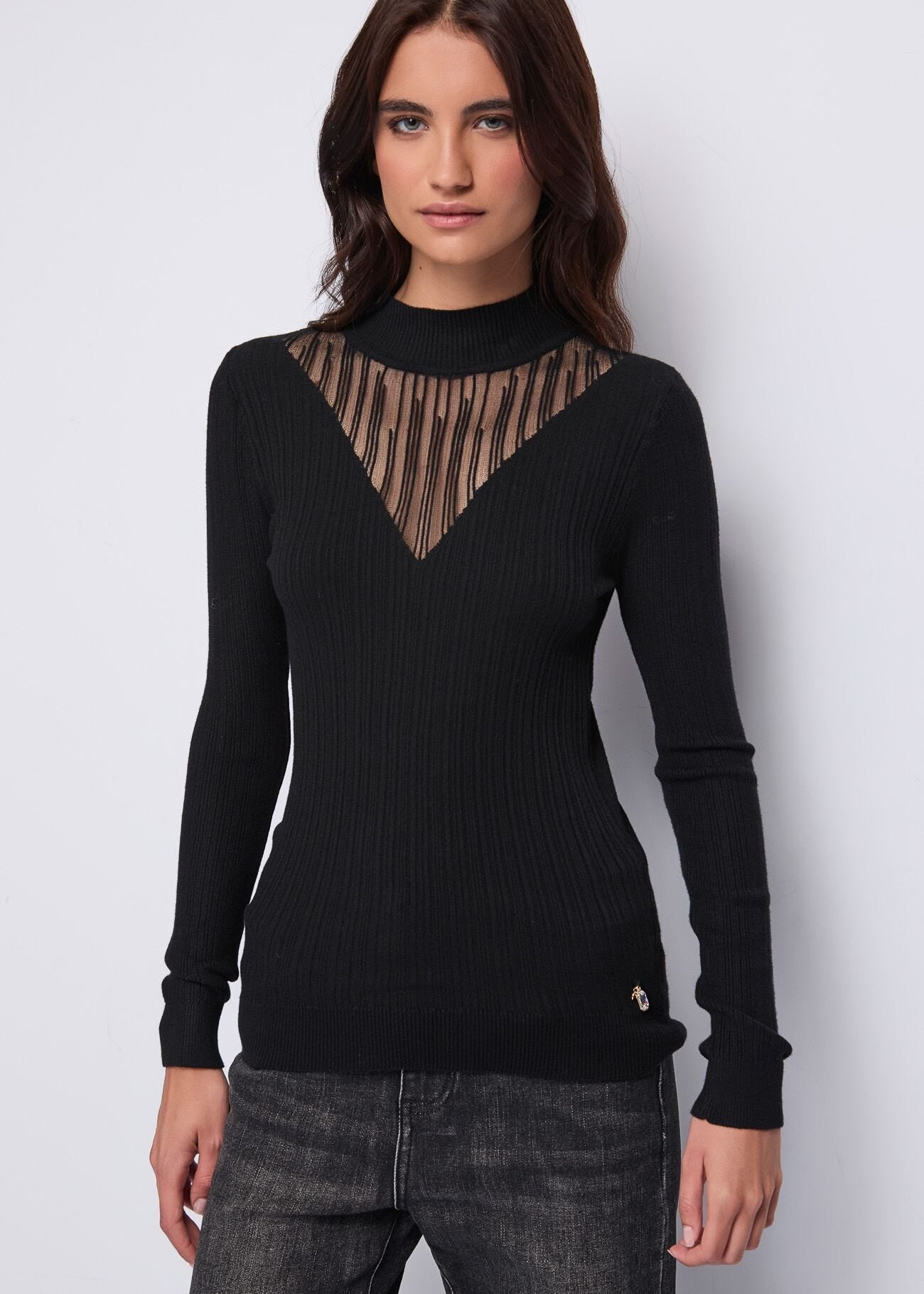 Maglia in filato a costine