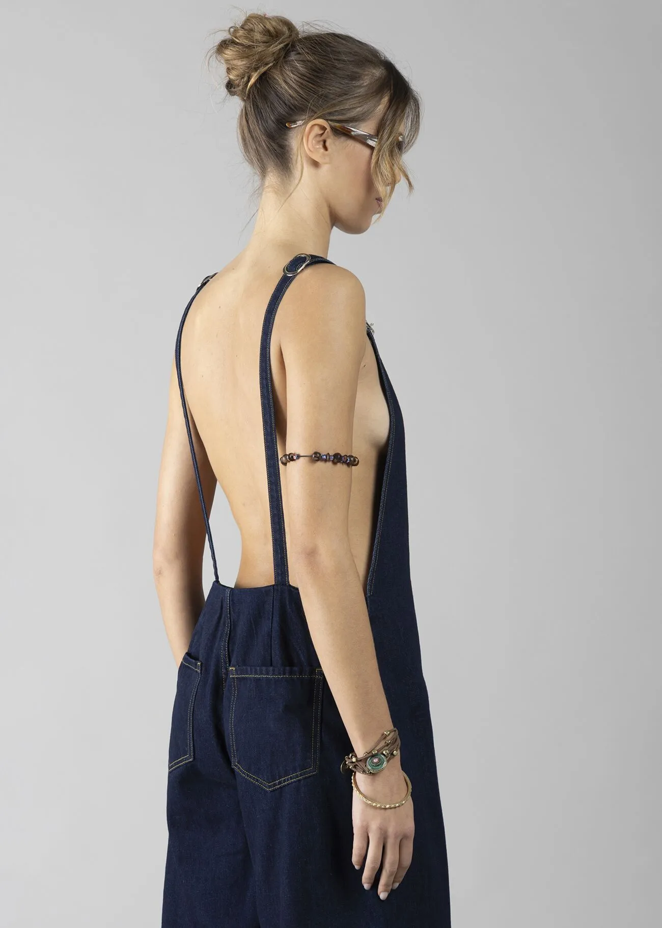 Salopette lunga in Denim