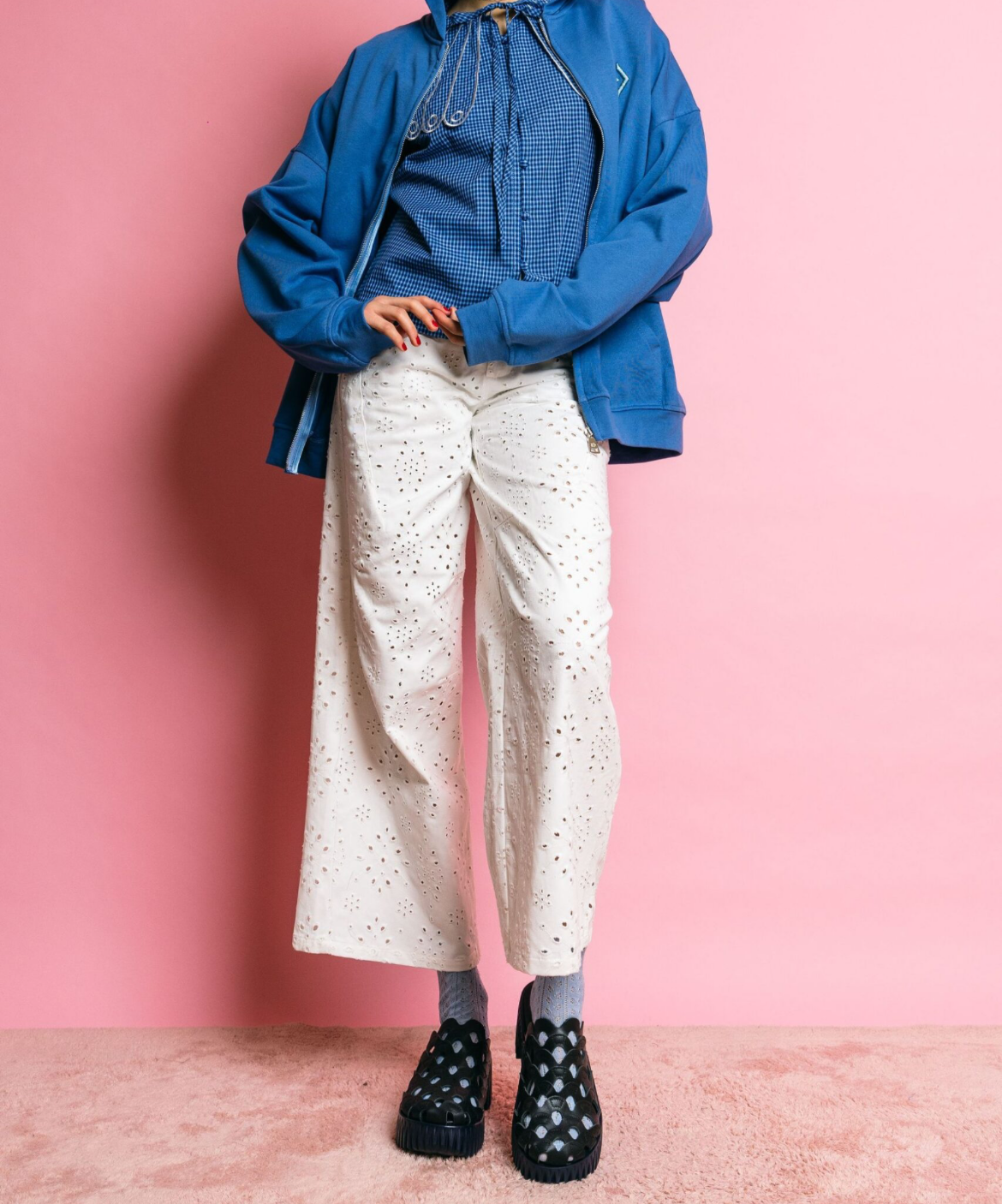Pantalone KA7515 White – GLAMOROUS