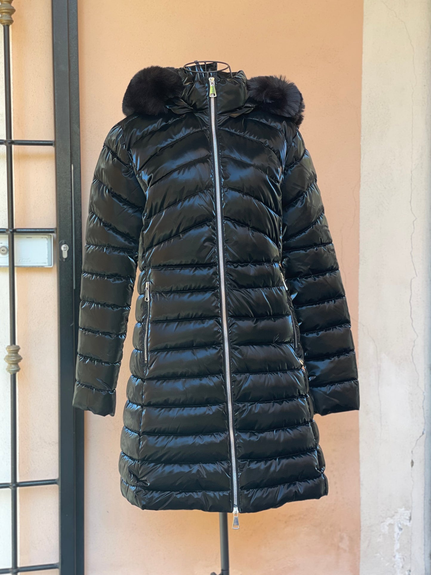 Piumino Nero trapuntato