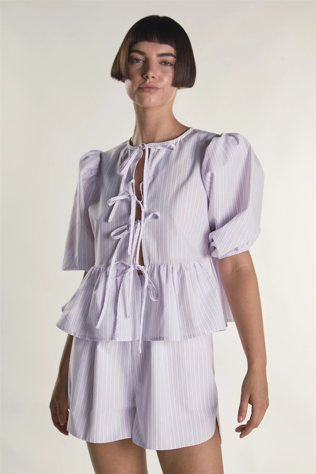 Bermuda Righe Rosa - Glamorous